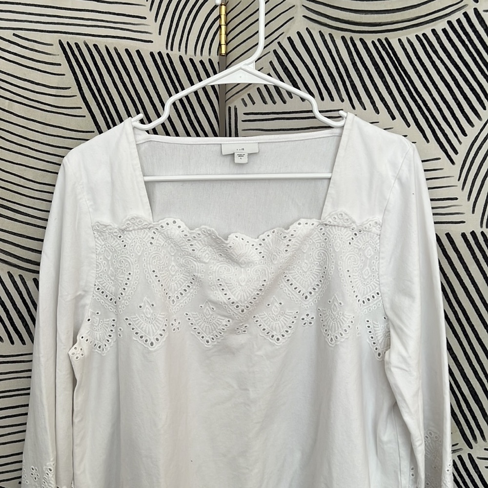 White J Jill long sleeve top - L. Worn once